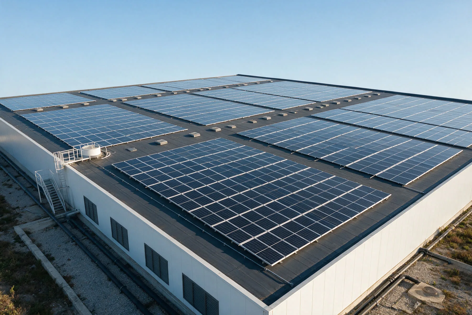 Cubierta con paneles fotovoltaicos